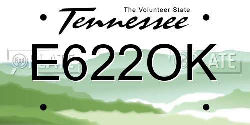 E622OK Tennessee License Plate