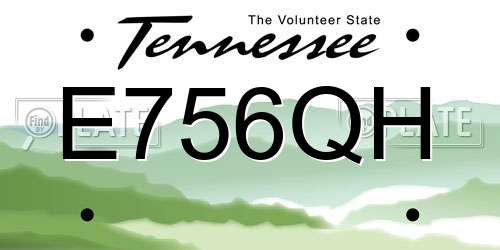 E756QH Tennessee License Plate