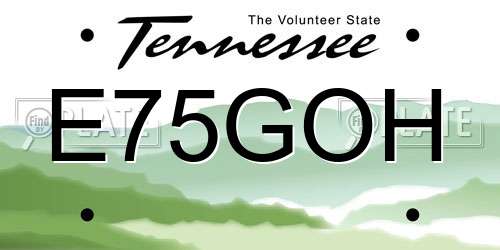E75GOH Tennessee License Plate