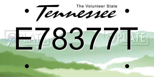 E78377T Tennessee License Plate