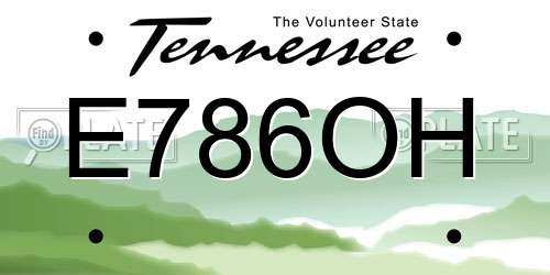 E786OH Tennessee License Plate