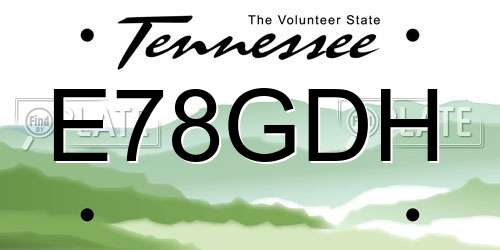 E78GDH Tennessee License Plate