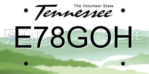 E78GOH Tennessee License Plate