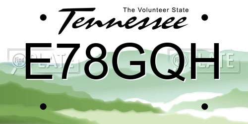 E78GQH Tennessee License Plate