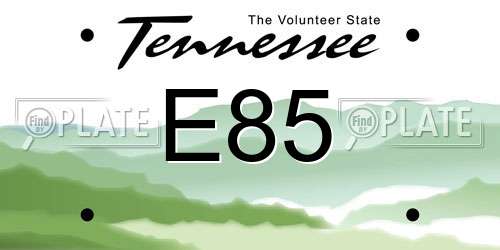 E85 Tennessee License Plate