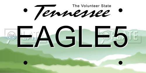 EAGLE5 Tennessee License Plate