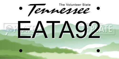 EATA92 Tennessee License Plate