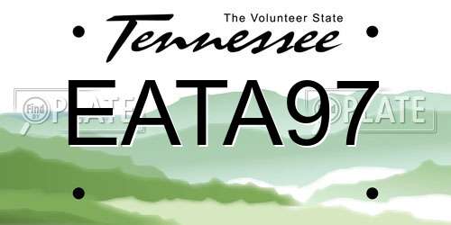 EATA97 Tennessee License Plate