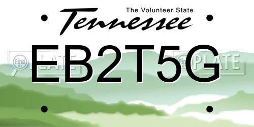 EB2T5G Tennessee License Plate