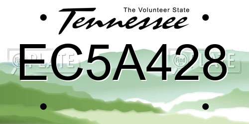 EC5A428 Tennessee License Plate