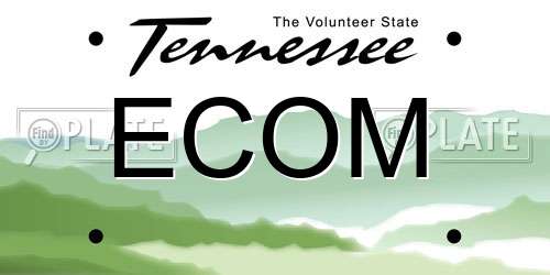 ECOM Tennessee License Plate