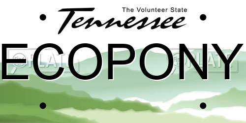 ECOPONY Tennessee License Plate