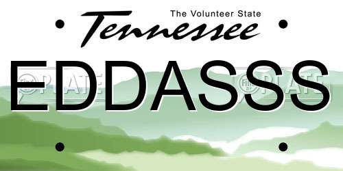 EDDASSS Tennessee License Plate