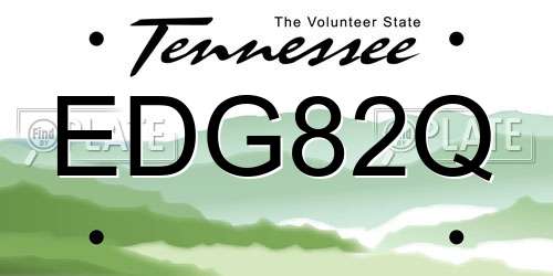 EDG82Q Tennessee License Plate