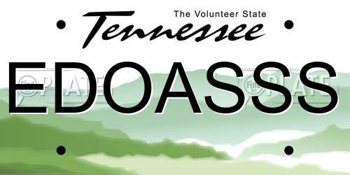 EDOASSS Tennessee License Plate