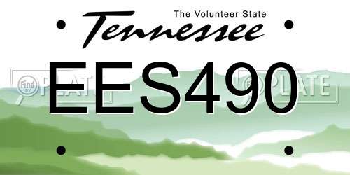 EES490 Tennessee License Plate