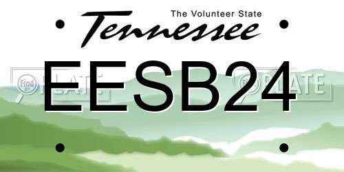EESB24 Tennessee License Plate
