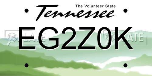 EG2Z0K Tennessee License Plate