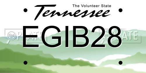 EGIB28 Tennessee License Plate