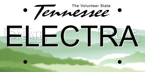 ELECTRA Tennessee License Plate