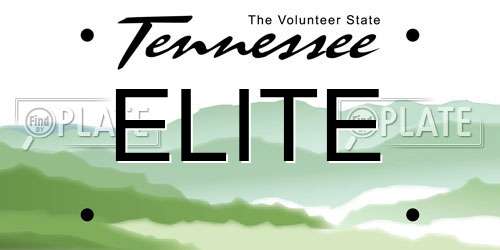 ELITE Tennessee License Plate