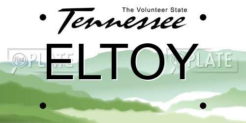 ELTOY Tennessee License Plate