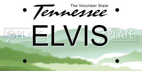 ELVIS Tennessee License Plate