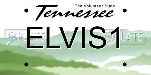 ELVIS1 Tennessee License Plate