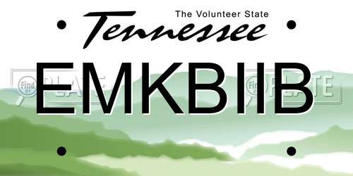 EMKBIIB Tennessee License Plate