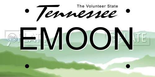 EMOON Tennessee License Plate