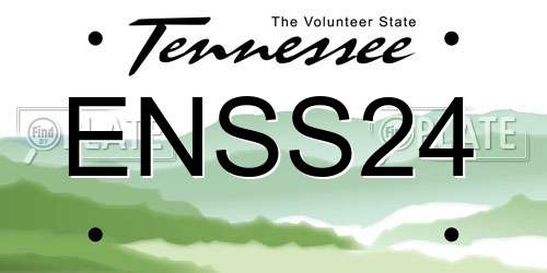 ENSS24 Tennessee License Plate