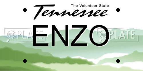 ENZO Tennessee License Plate