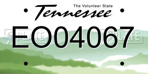 EO04067 Tennessee License Plate