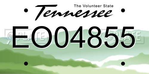 EO04855 Tennessee License Plate