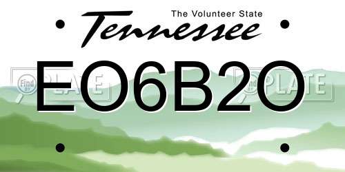 EO6B2O Tennessee License Plate