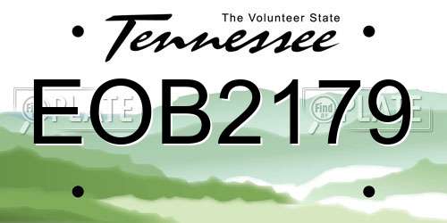 EOB2179 Tennessee License Plate