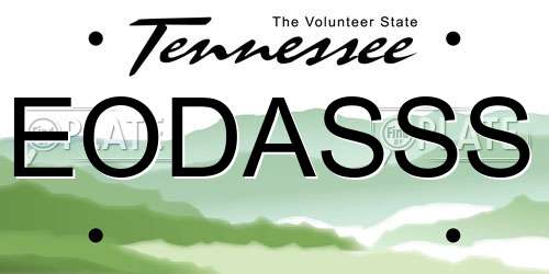 EODASSS Tennessee License Plate
