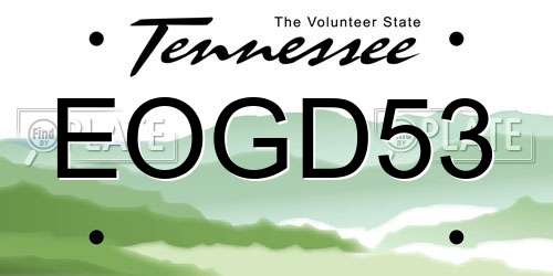 EOGD53 Tennessee License Plate