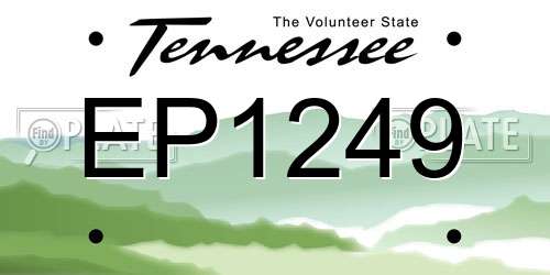 EP1249 Tennessee License Plate