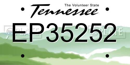 EP35252 Tennessee License Plate