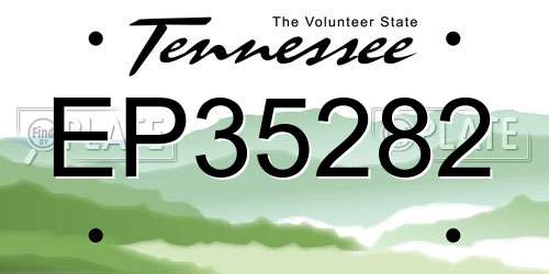 EP35282 Tennessee License Plate