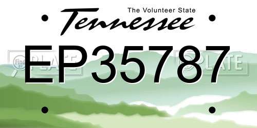 EP35787 Tennessee License Plate