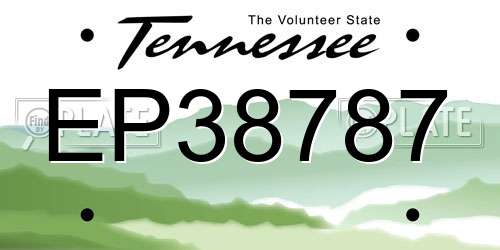EP38787 Tennessee License Plate
