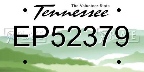EP52379 Tennessee License Plate