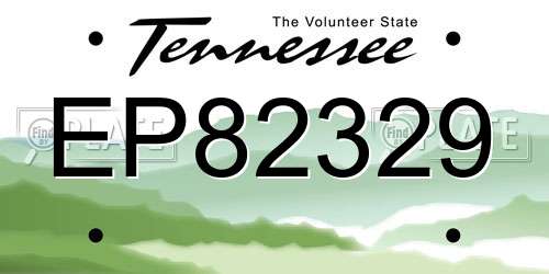EP82329 Tennessee License Plate