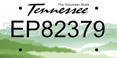 EP82379 Tennessee License Plate