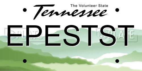 EPESTST Tennessee License Plate