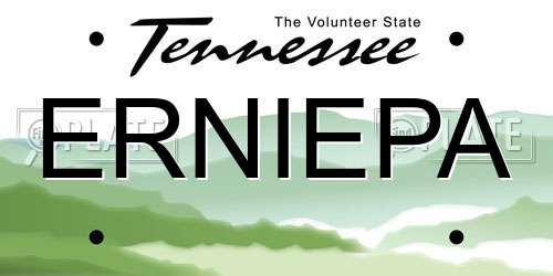 ERNIEPA Tennessee License Plate