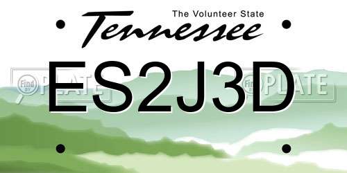 ES2J3D Tennessee License Plate