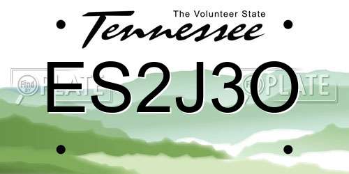 ES2J3O Tennessee License Plate